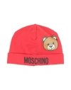 Moschino Baby Newborn Hat Red Size 3 Cotton, Elastane