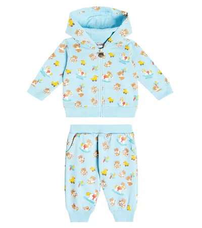 Moschino Baby Bedruckter Jogginganzug Aus Baumwoll-jersey In Multicoloured