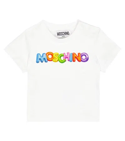 Moschino Baby Printed Cotton T-shirt In White