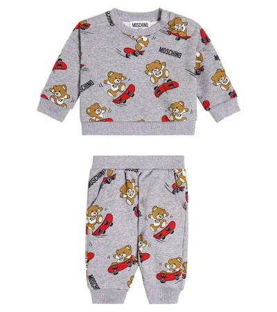 Moschino Baby Set Aus Sweatshirt Und Jogginghose In Grey