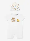 MOSCHINO BABY ROMPER AND HAT GIFT SET