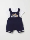 MOSCHINO BABY JUMPSUIT MOSCHINO BABY KIDS COLOR BLUE,F26650009