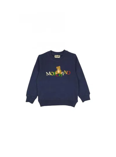 Moschino Kids' Baby Sweatshirt  Hnf08v In Blue