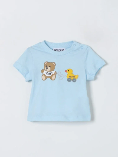 Moschino Baby T恤  儿童 颜色 天蓝色 In Sky Blue