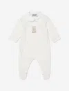 Moschino Baby Teddy Bear Babygrow In White