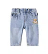 Moschino Baby Teddy Bear Jeans In Blue