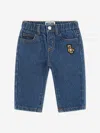 Moschino Baby Teddy Bear Jeans In Blue
