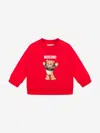 Moschino Baby Teddy Bear Sweatshirt In Red