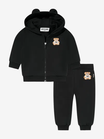 Moschino Kids'  Baby Teddy Bear Tracksuit In Black