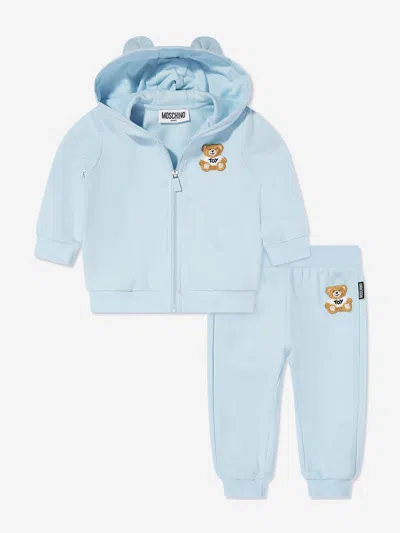 Moschino Kids'  Baby Teddy Bear Tracksuit In Blue