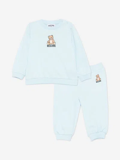Moschino Kids'  Baby Teddy Bear Tracksuit In Blue