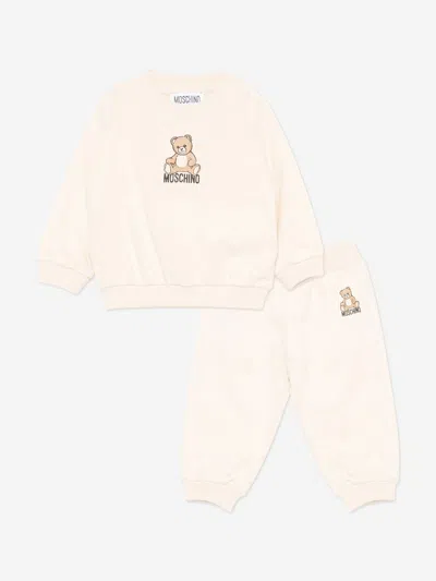 Moschino Kids' Baby Teddy Bear Tracksuit In Neutral