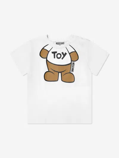 Moschino Baby Teddy Toy T-shirt In White