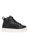 Moschino Baby Toddler Boy Sneakers Black Size 10c Leather In Black