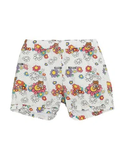 Moschino Baby Toddler Girl Shorts & Bermuda Shorts White Size 3 Cotton In Multi