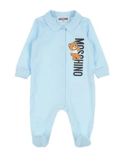 Moschino Baby Tutina Newborn Baby Jumpsuits & Overalls Sky Blue Size 3 Cotton, Elastane