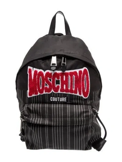 Pre-owned Moschino Backpack In Black