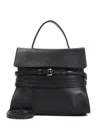 Moschino Leather Handbag In Black