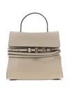 Moschino 'tie Me' Small Handbag In Gray