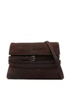 Moschino Buckle Leather Shoulder Bag In Burgundy