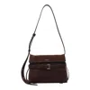 Moschino Leather Shoulder Bag With Belt In Brown