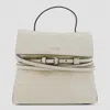 Moschino Light Beige Leather Top Handle Bag