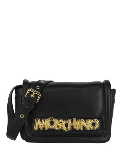 Moschino Balloon Lettering Crossbody Bag In Black