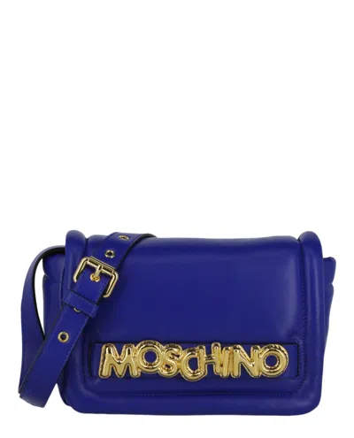 Moschino Balloon Lettering Crossbody Bag In Blue