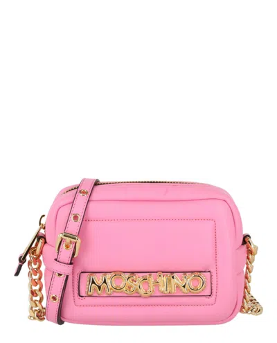 Moschino Balloon Lettering Crossbody Bag In Pink