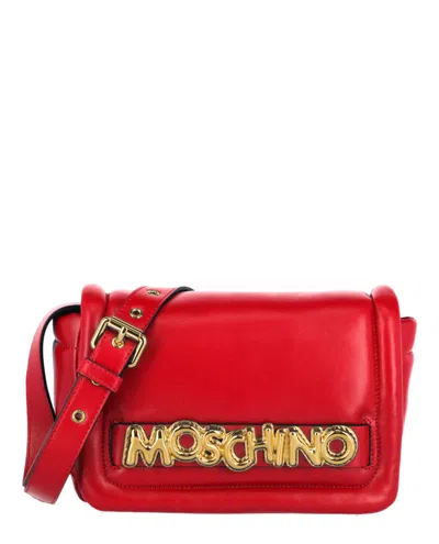 Moschino Balloon Lettering Crossbody Bag In Red