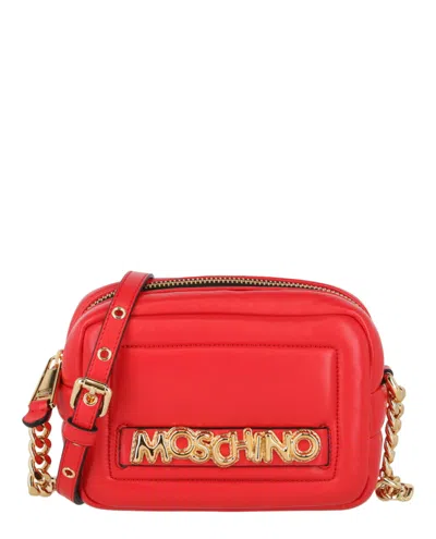 Moschino Balloon Lettering Crossbody Bag In Red