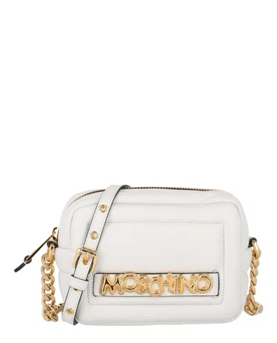 Moschino Balloon Lettering Crossbody Bag In White