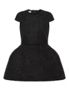Moschino Balloon Short-sleeved Mini Dress In Black