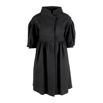 Moschino Balloon Sleeve Dress Coat - '10s In Black