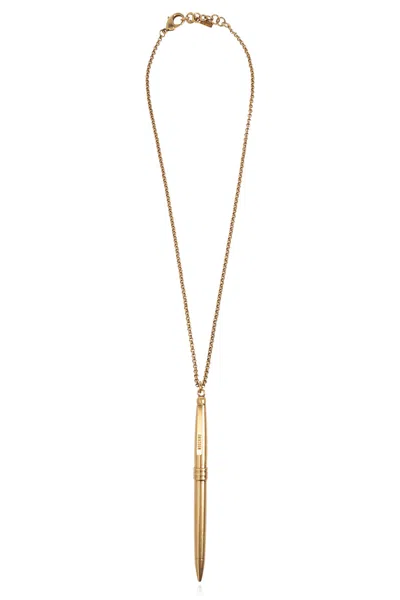 MOSCHINO MOSCHINO PEN SHAPED PENDANT NECKLACE