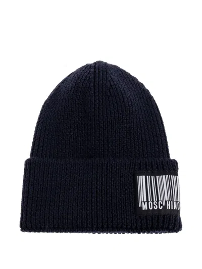 Moschino Barcode-detail Beanie In Black