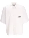 Moschino Barcode Poplin Shirt In White