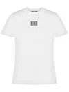 Moschino Barcode-print Cotton T-shirt In White