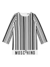 Moschino Barcode Print Dress In White