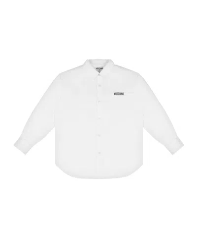 Moschino Barcode Print Shirt In White