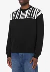 Moschino Barcode-print Cotton Sweatshirt In Black