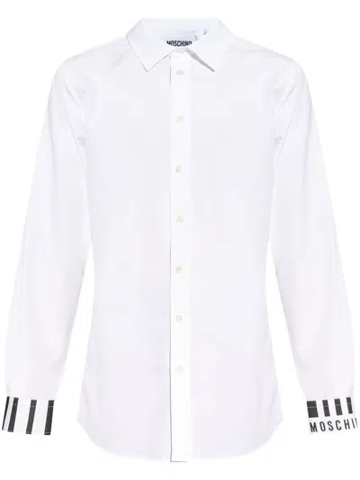 Moschino Barcode Long-sleeved Shirt In White