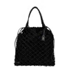 Moschino Women Woven Nappa Leather Shopping Bag In Black