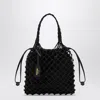 Moschino Women Woven Nappa Leather Shopping Bag In Black