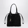 Moschino Women Woven Nappa Leather Shopping Bag In Black