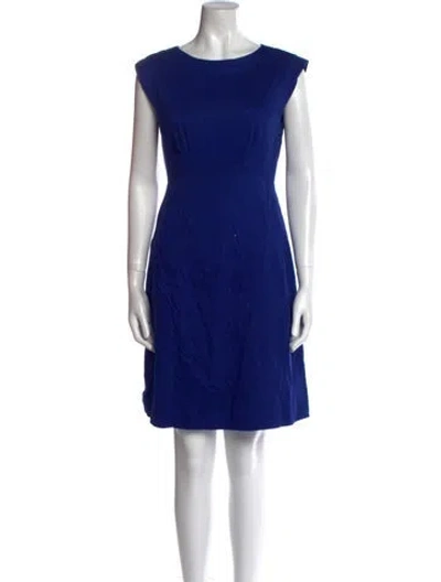 Pre-owned Moschino Bateau Neckline Mini Dress In Blue