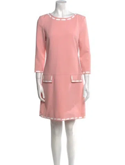 Pre-owned Moschino Bateau Neckline Mini Dress In Multi