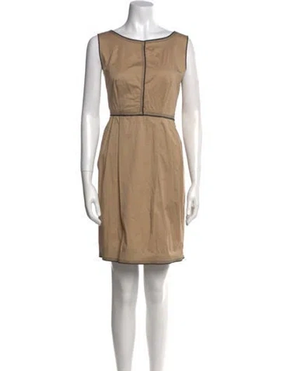 Pre-owned Moschino Bateau Neckline Mini Dress In Neutral