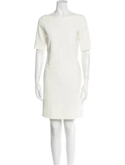 Pre-owned Moschino Bateau Neckline Mini Dress In Neutral