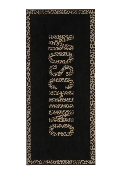 Moschino Beach Towel  Swim In Black
